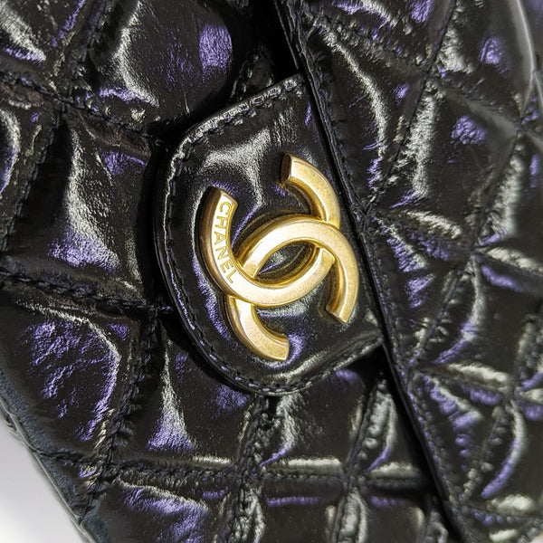23C HOBO Medium Quilted Calfskin Black