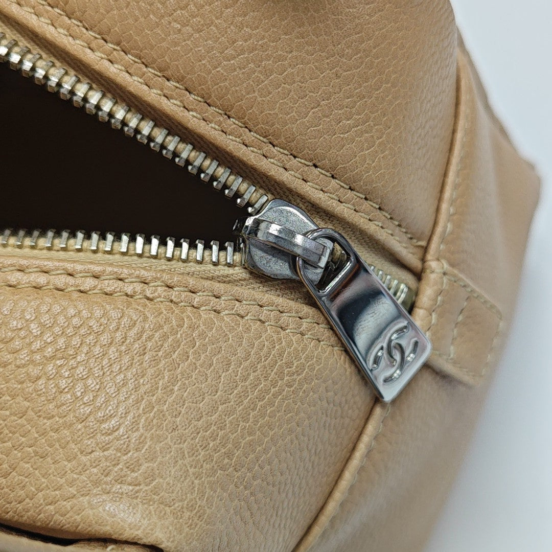 CHANEL PETITE Quilted Grained Calfskin Brown