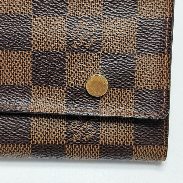 GRAPHITE LONG Damier Ebene Coated Canvas Brown Wallet