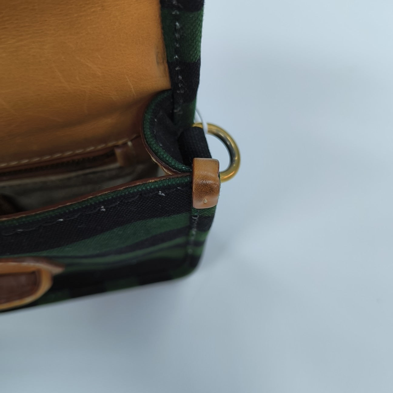 Quilted Canvas Shoulder Bag Green