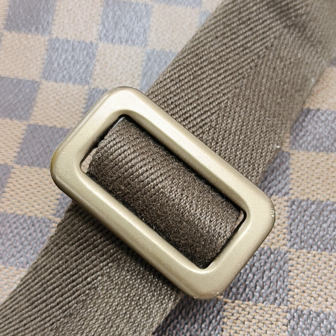 DISTRICT PM Damier Ebene Coated Canvas Brown