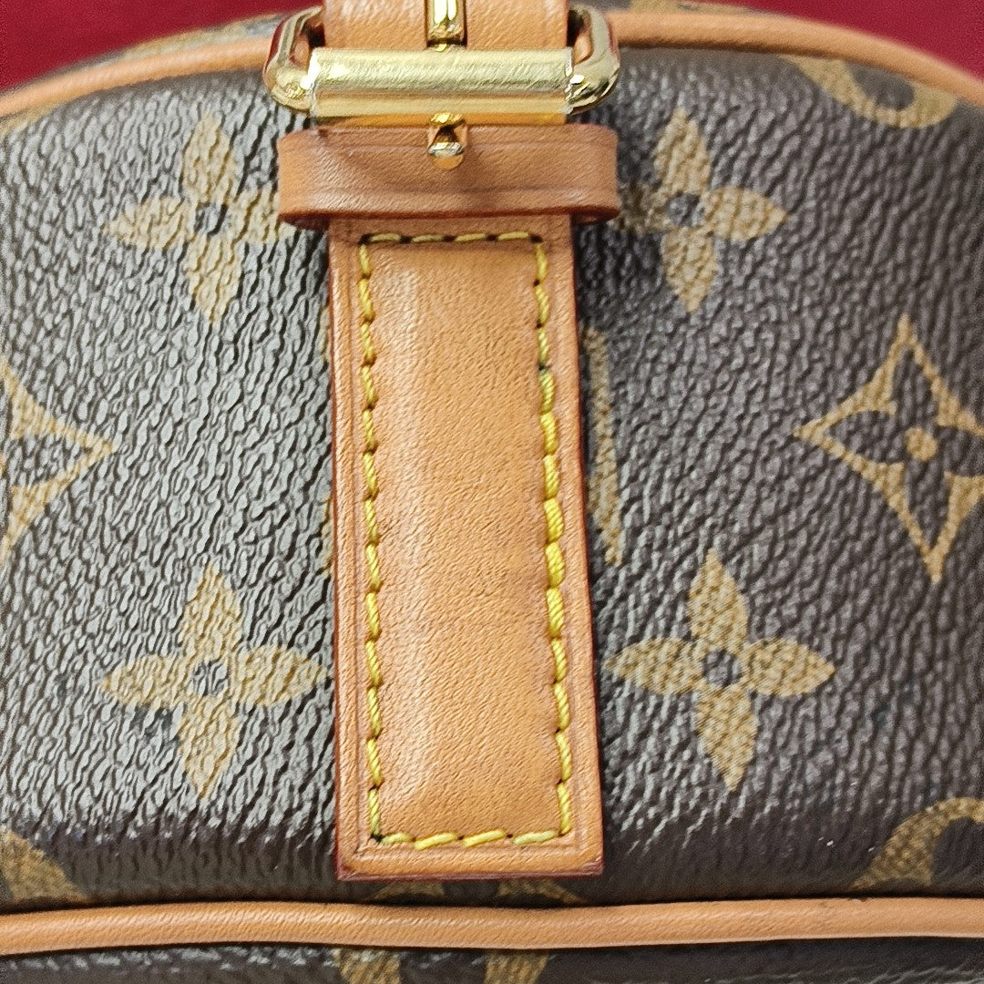 TAMBOURINE Monogram Coated Canvas Brown