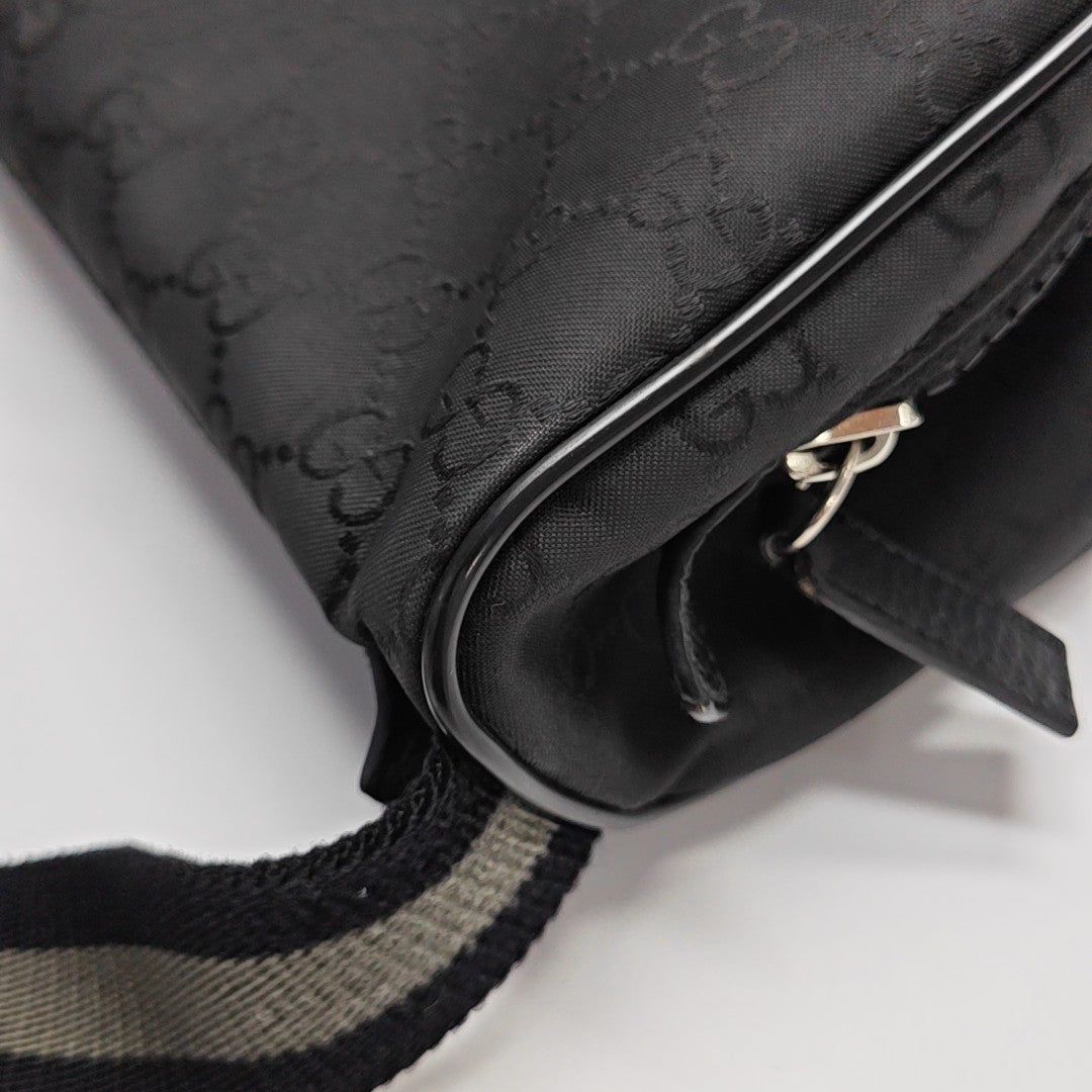 Monogram Fabric Belt Bag Black