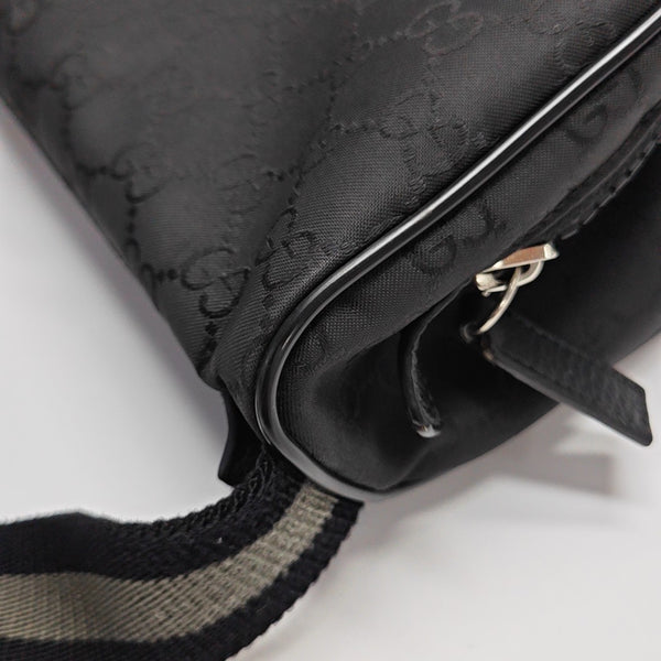 Monogram Fabric Belt Bag Black