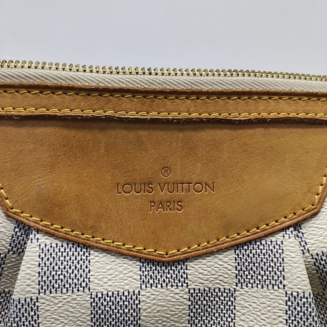 SIRACUSA PM Damier Azur Coated Canvas White