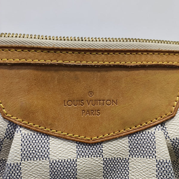 SIRACUSA PM Damier Azur Coated Canvas White