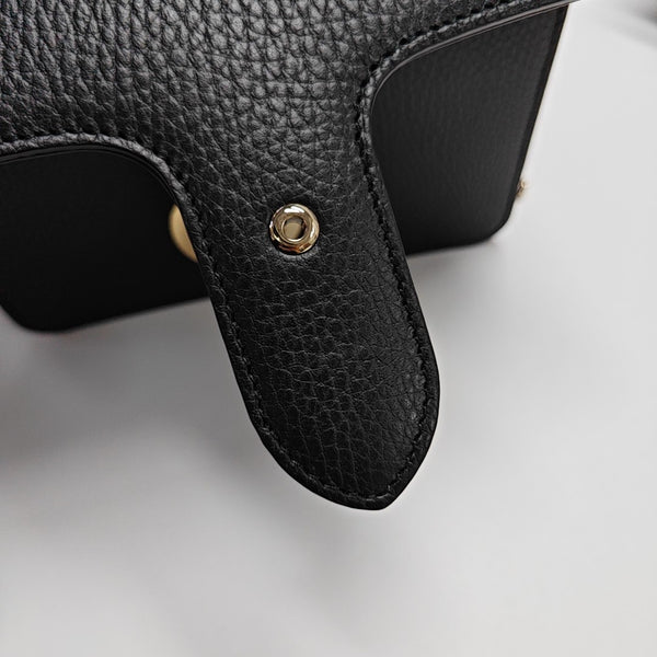 Interlocking G Small Calfskin Black
