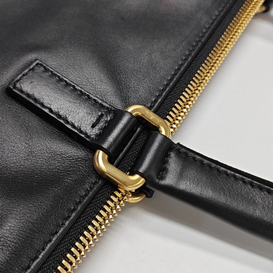 Calfskin Crossbody Bag Black