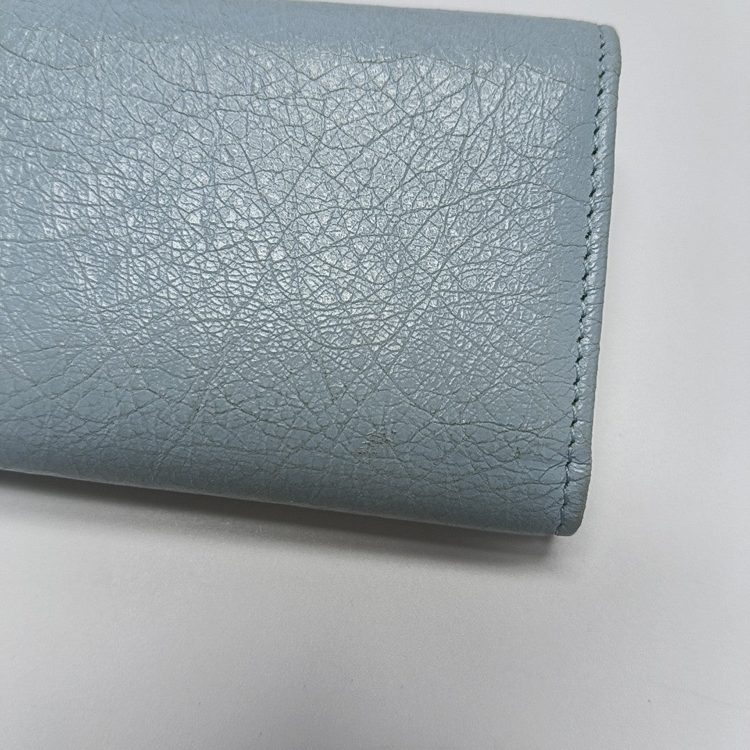 Classic City Lambskin Blue Key Pouch