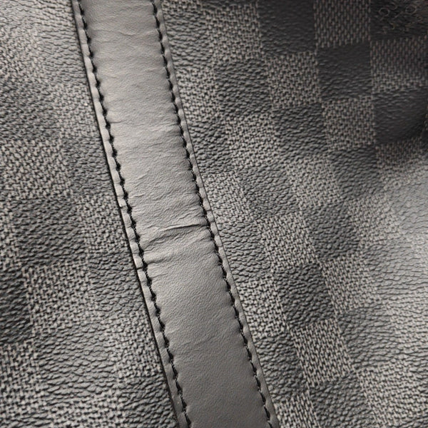 KEEPALL 45 Damier Graphite Coated Canvas Gray