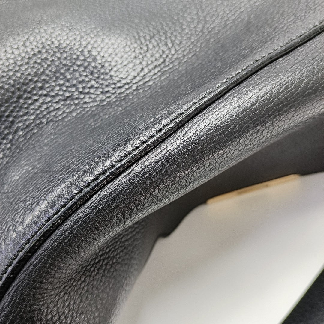 Calfskin Shoulder Bag Black