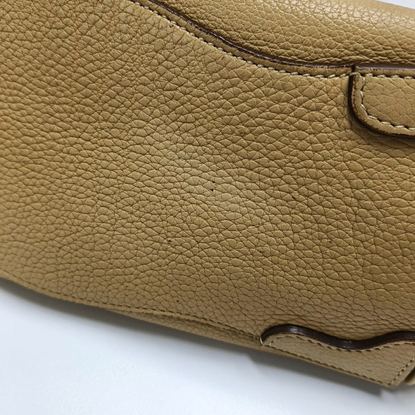 Authenticated pre-owned  Bauletto Saffiano Calfskin Beige - Top Handle Bag at Looply