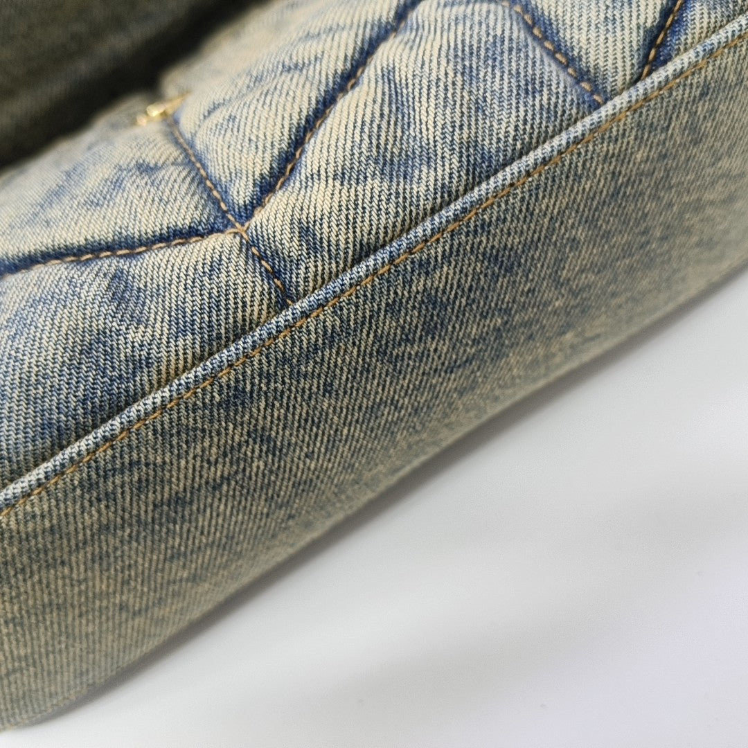 PUFFER Mini Quilted Denim Blue