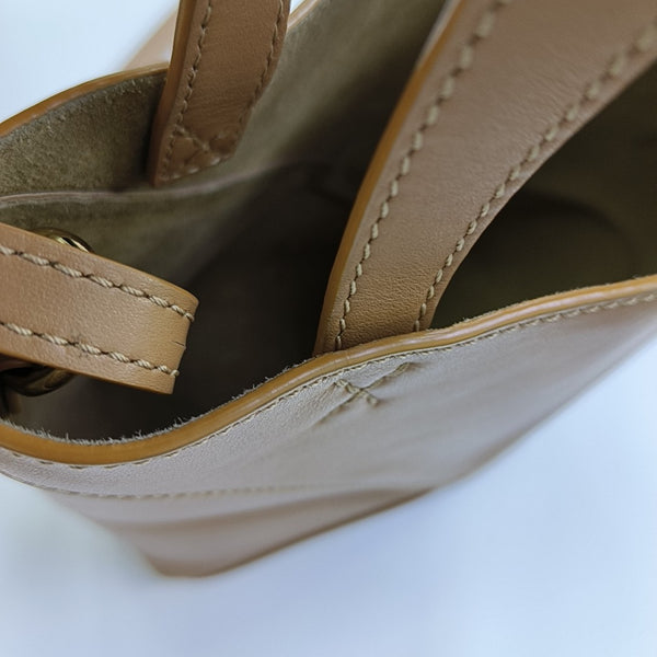 Puzzle Fold Mini Quilted Calfskin Brown