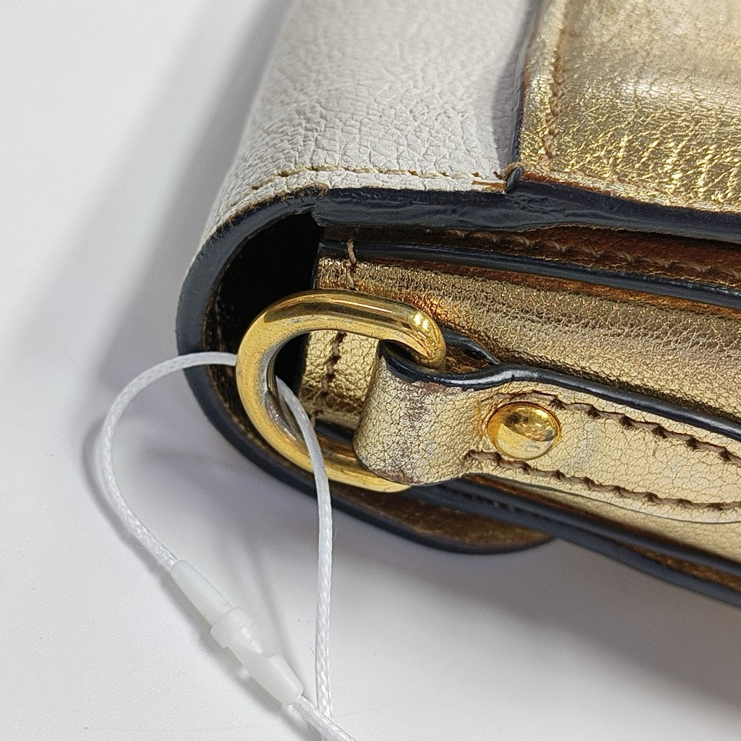 Calfskin Shoulder Bag Gold