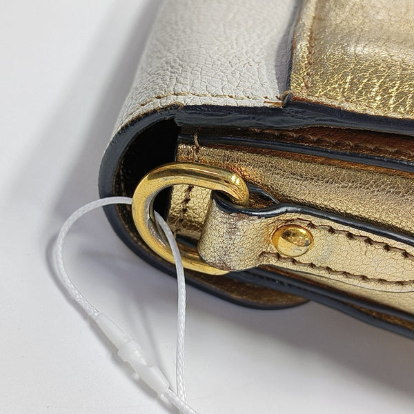 Calfskin Shoulder Bag Gold