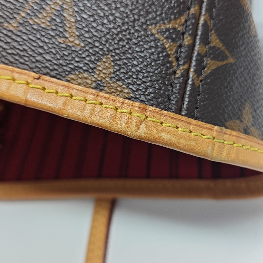 NEVERFULL MM Monogram Coated Canvas Brown