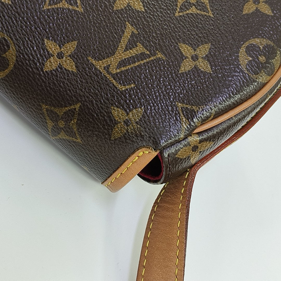 TAMBOURINE Monogram Coated Canvas Brown