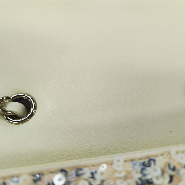 Sequins Shoulder Bag Beige