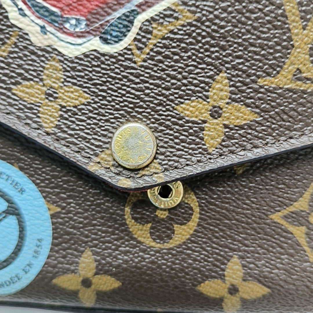 FÉLICIE Monogram Coated Canvas Brown