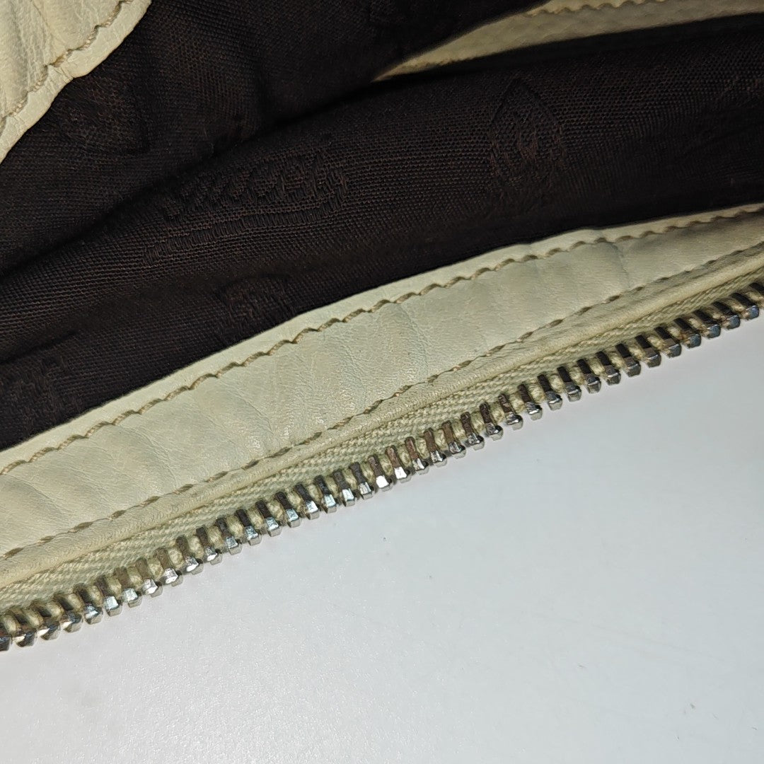 Monogram Leather Top Handle Bag Beige