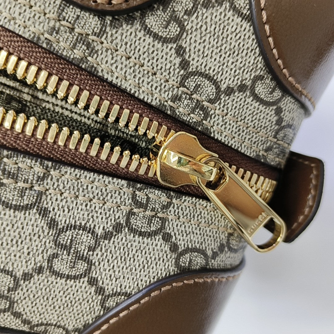 Monogram Coated Canvas Shoulder Bag Brown