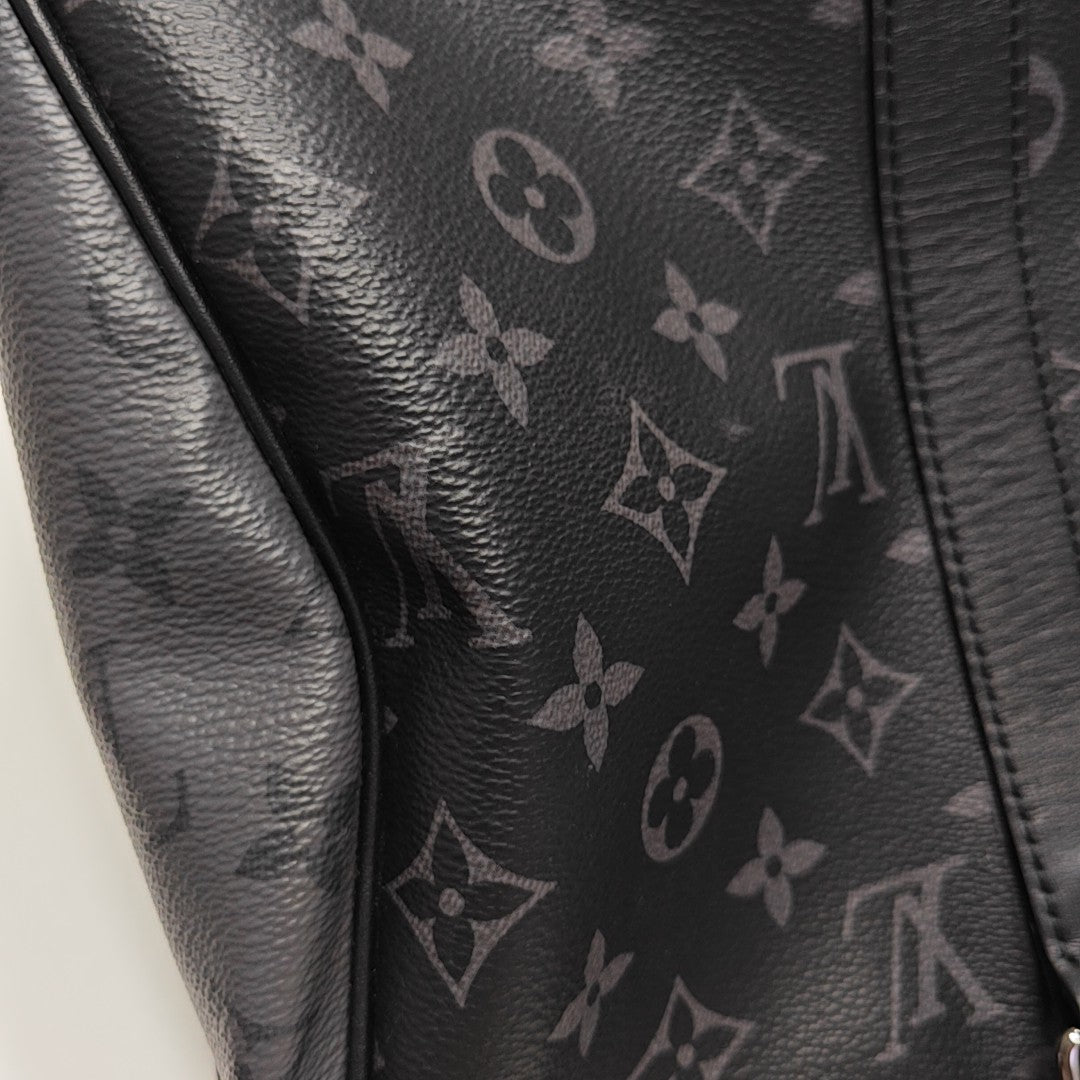 KEEPALL 35 Monogram Coated Canvas Black