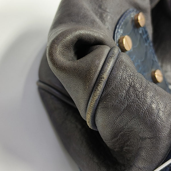 Calfskin Top Handle Bag Brown