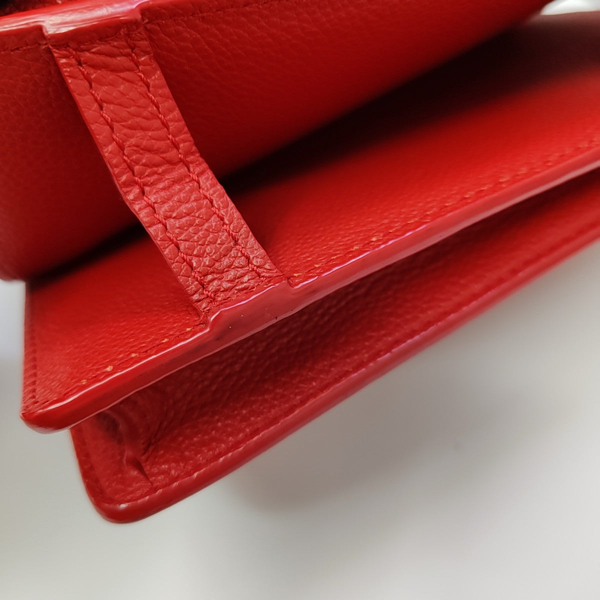 Title Mini Calfskin Red