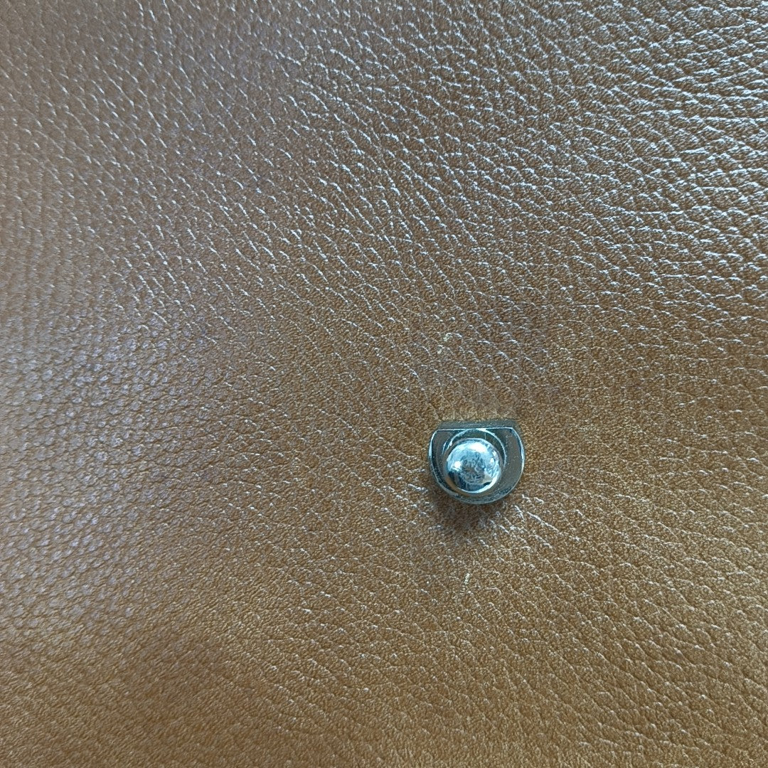 Calfskin Top Handle Bag Brown