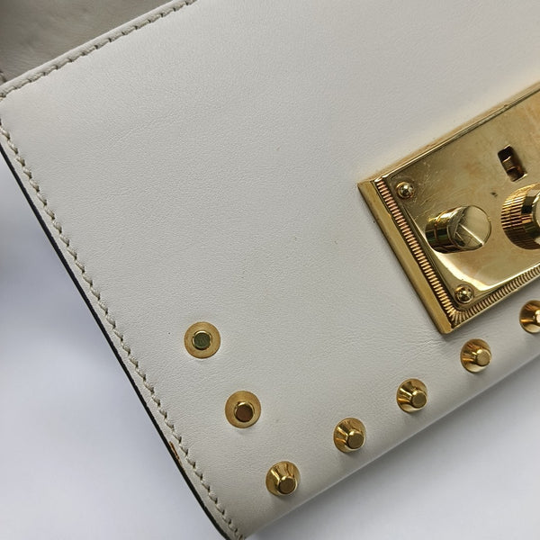 Padlock Small Calfskin White