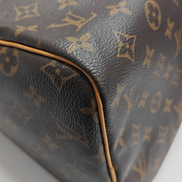 SPEEDY 30 Monogram Coated Canvas Brown