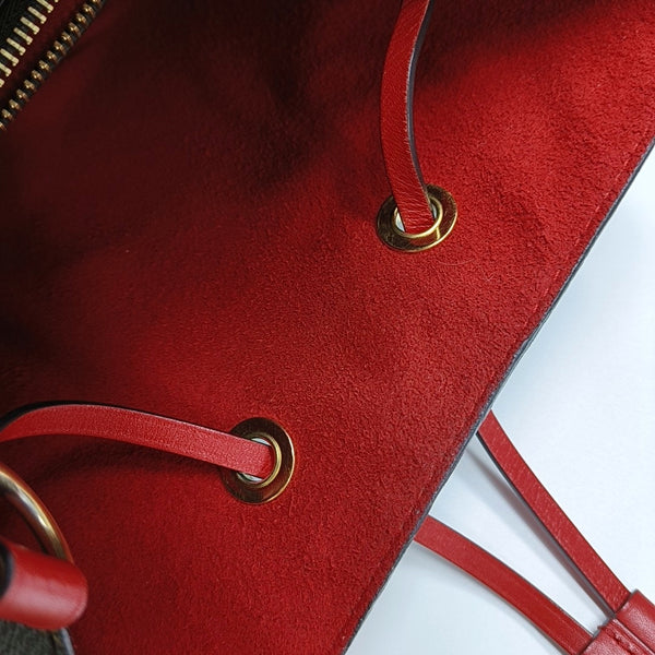 NÉONOÉ MM Monogram Coated Canvas Brown