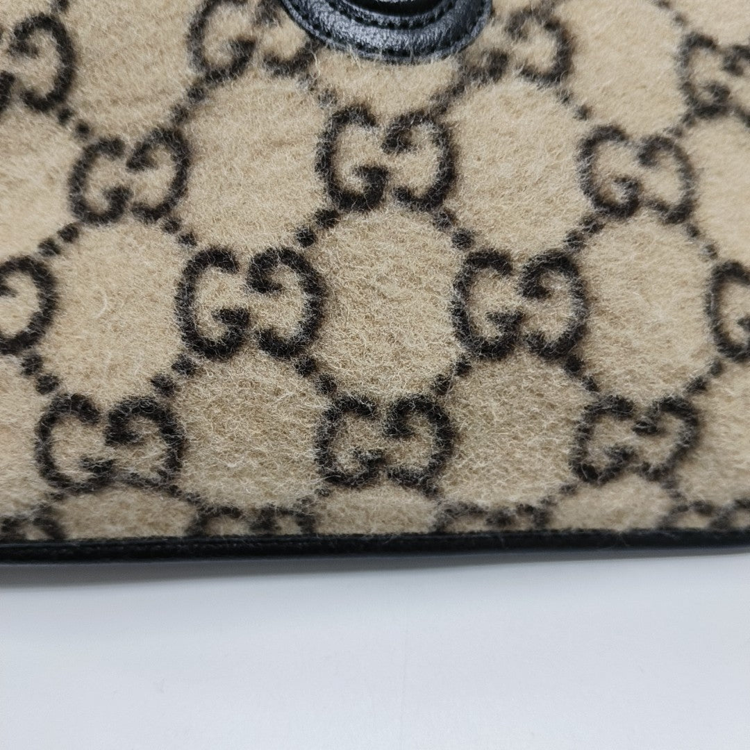 Monogram Wool Belt Bag Beige