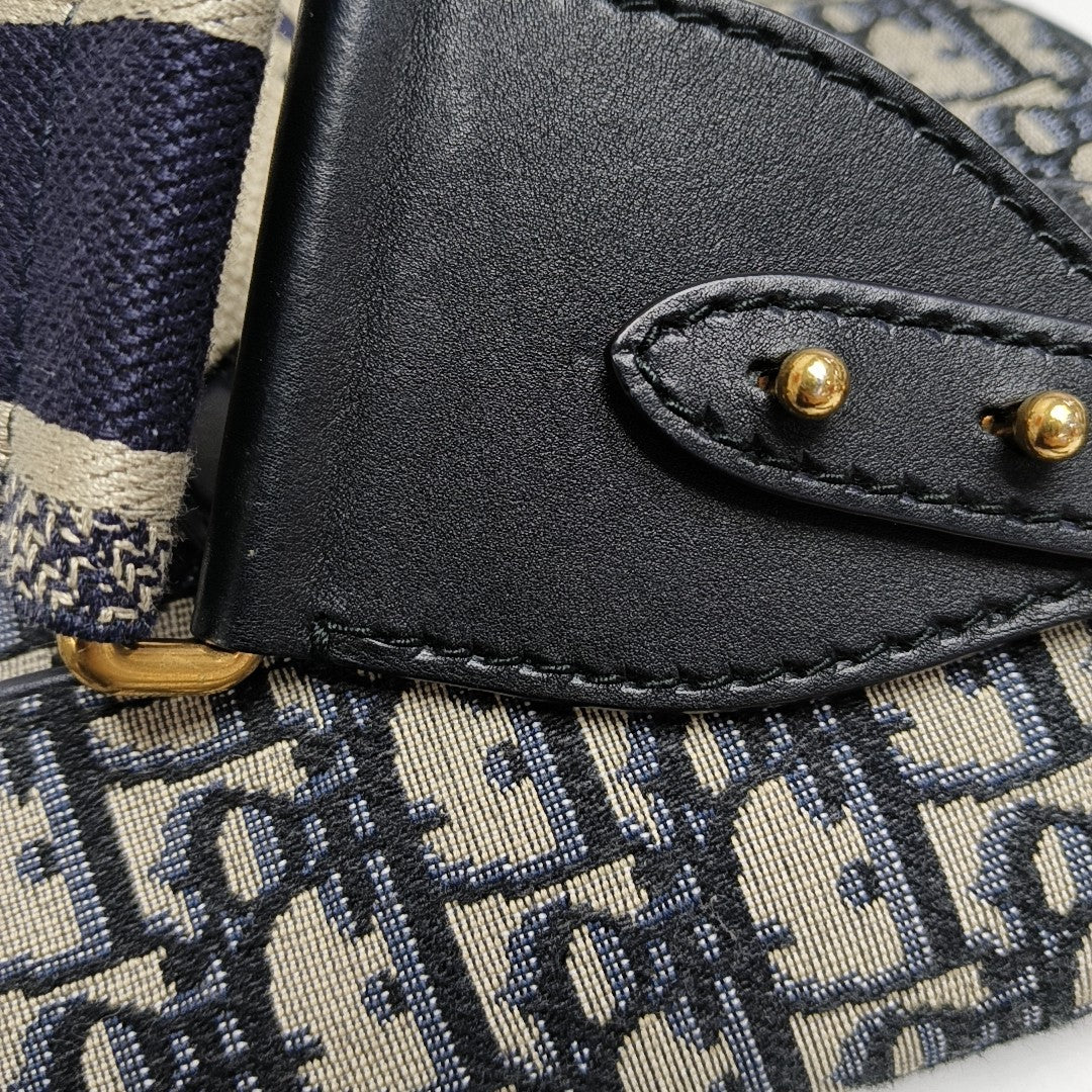 Saddle Mini Oblique Canvas Blue