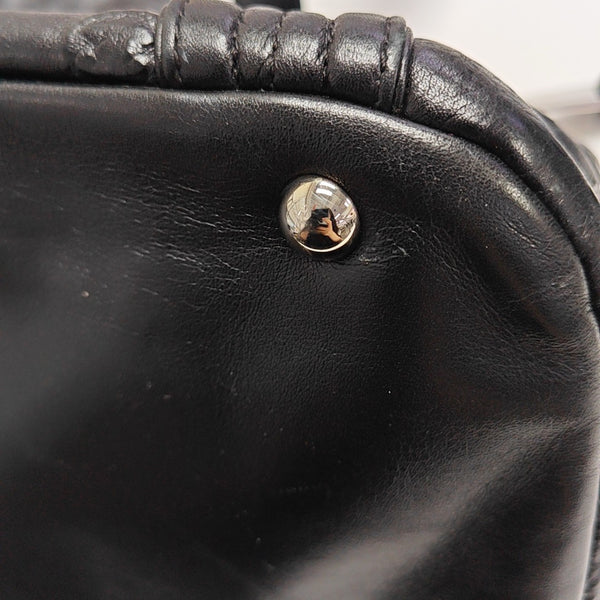 Calfskin Top Handle Bag Black