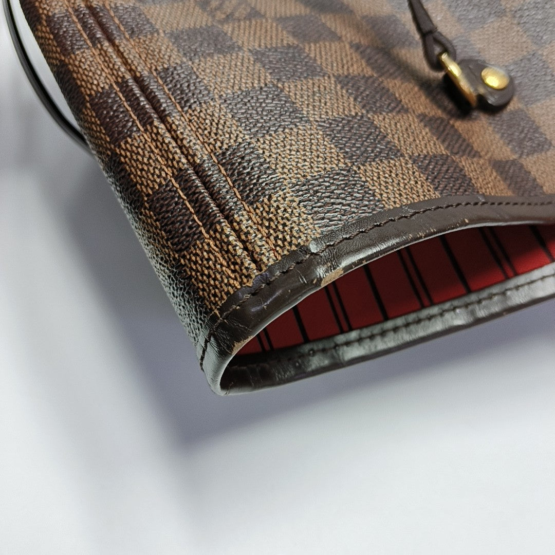 NEVERFULL GM Damier Ebene Coated Canvas Brown