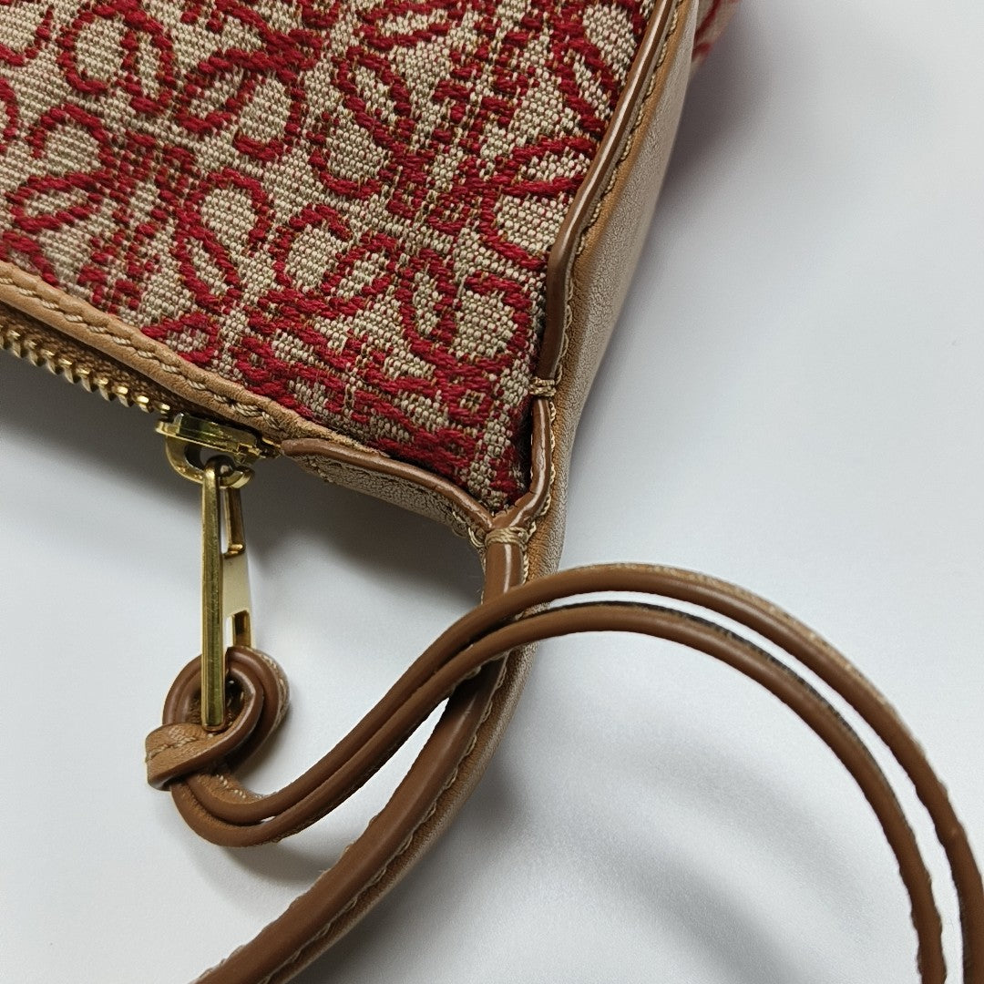 Monogram Canvas Shoulder Bag Red