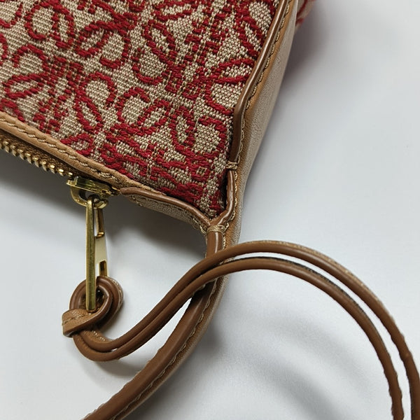 Monogram Canvas Shoulder Bag Red