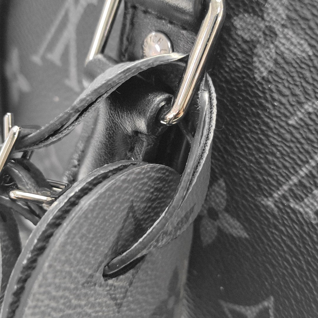 KEEPALL 25 Monogram Coated Canvas Black