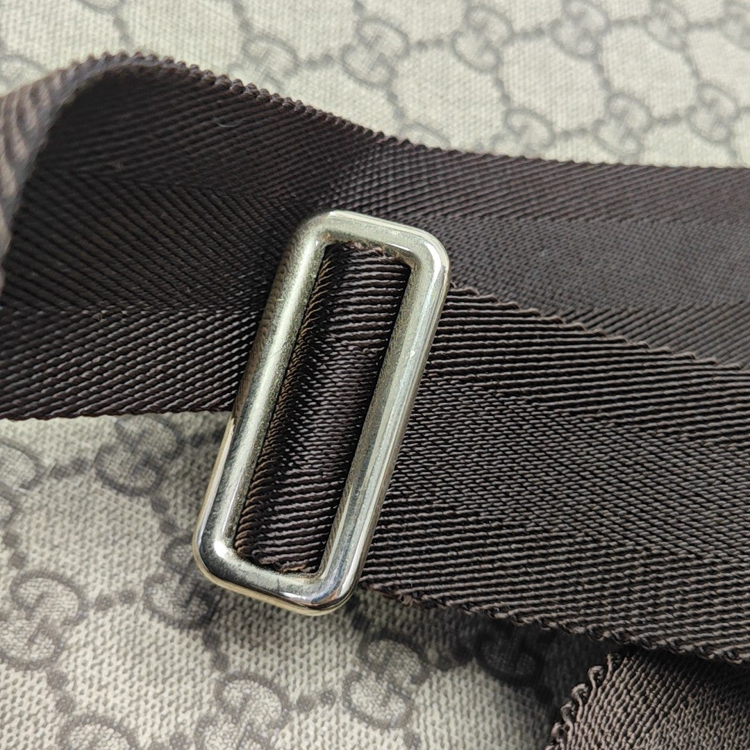 Monogram Coated Canvas Crossbody Bag Black