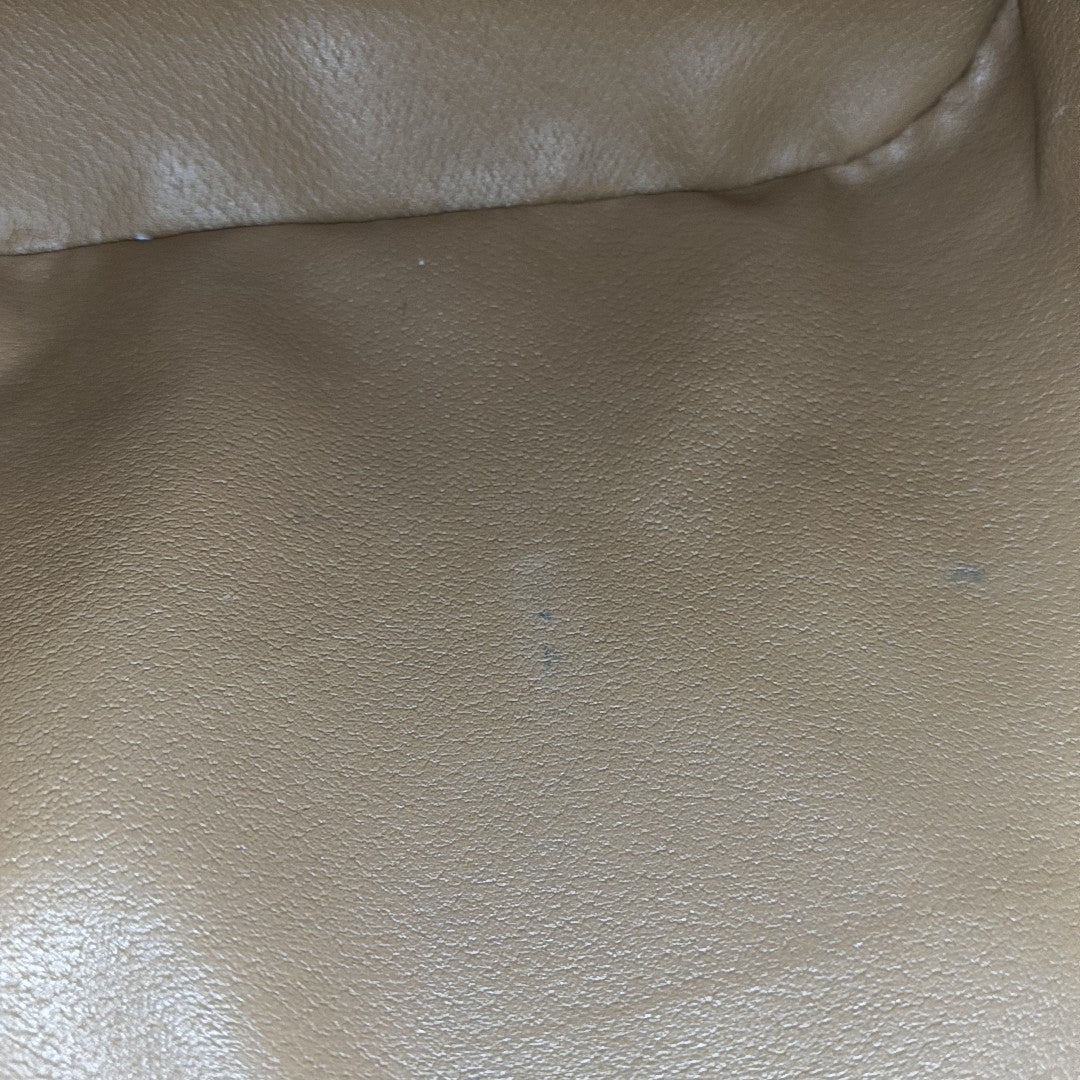 Coated Canvas Clutch Brown