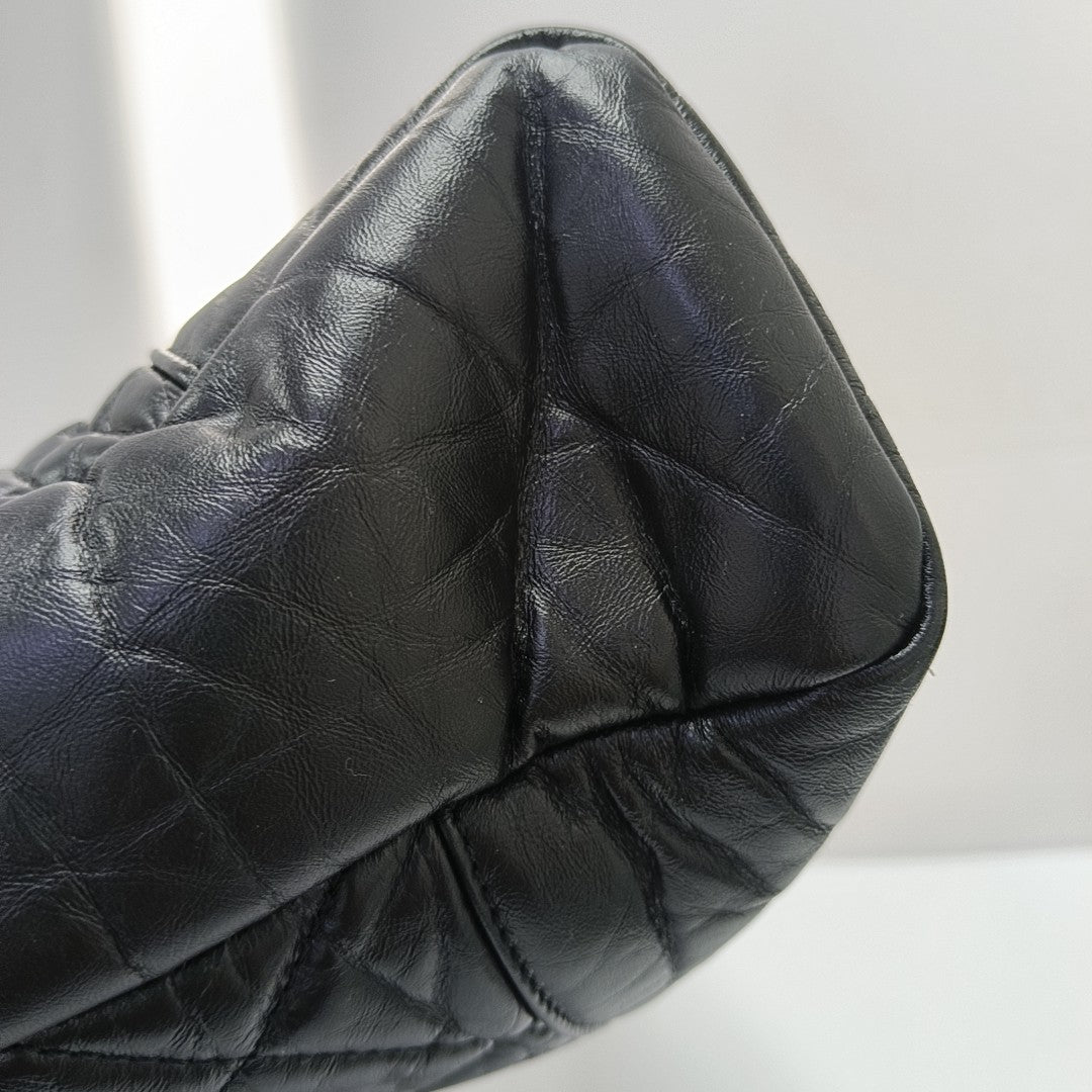 CHANEL 31 Large Quilted Vintage Calf Black