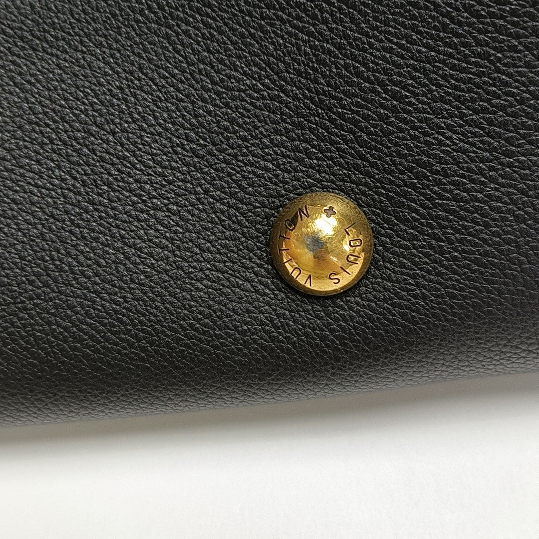LOW KEY HOBO MM Monogram Calfskin Black