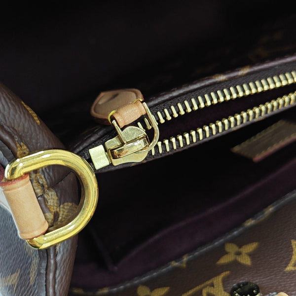 MONTAIGNE MM Monogram Coated Canvas Brown