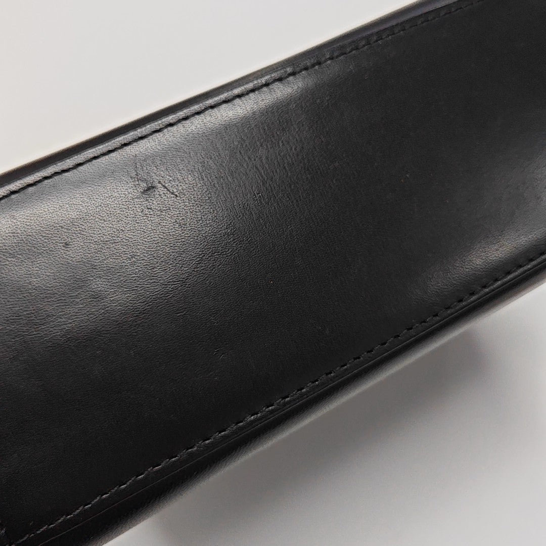 Leather Shoulder Bag Black