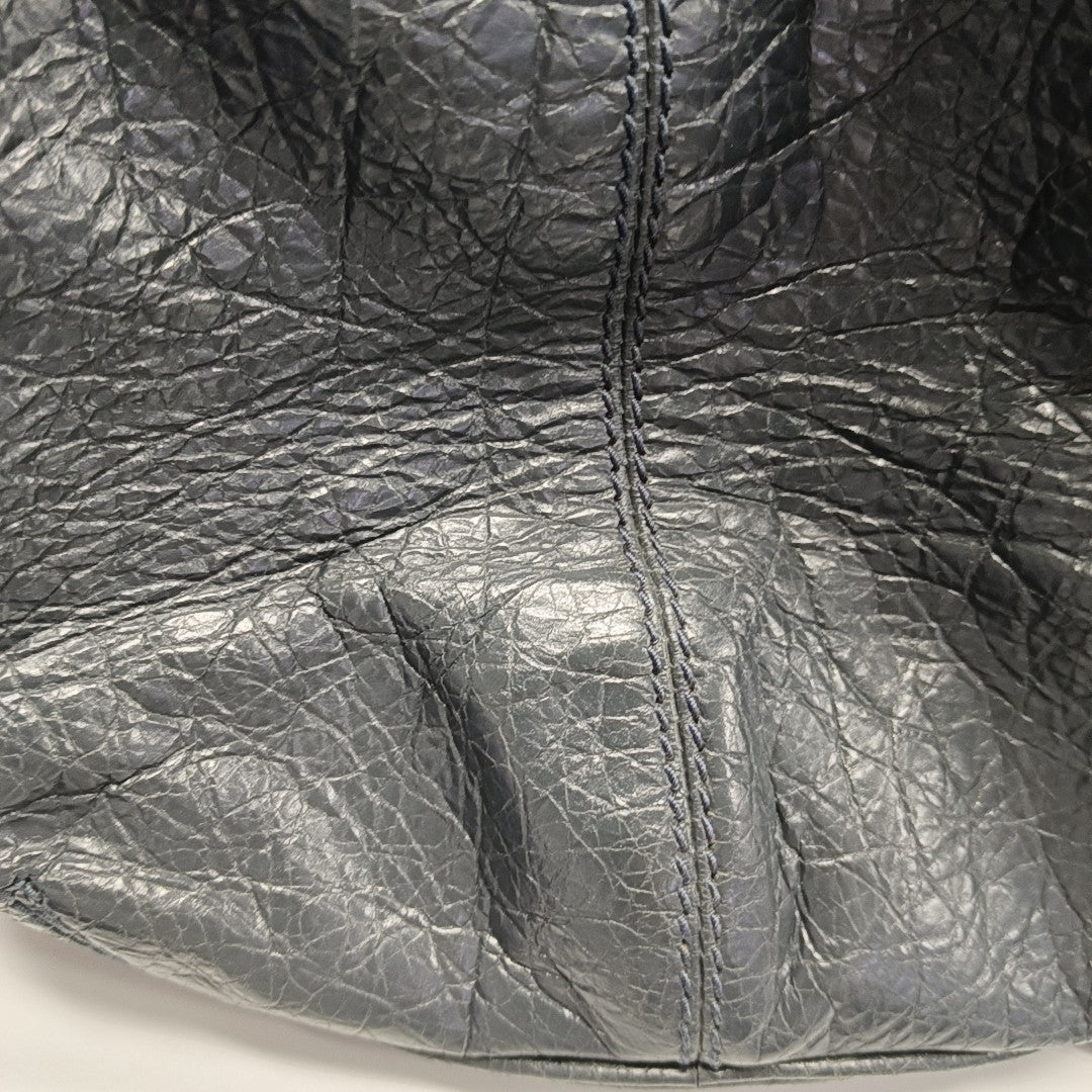 Pompon Bag Calfskin Gray