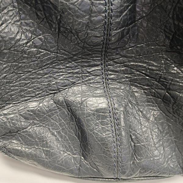 Pompon Bag Calfskin Gray
