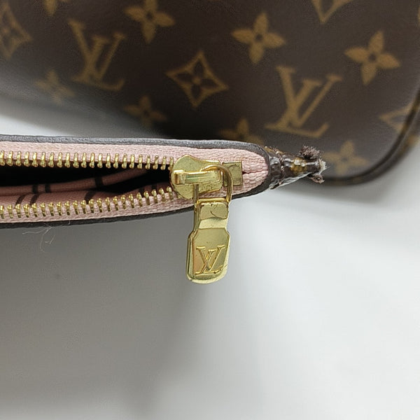 NEVERFULL MM Monogram Coated Canvas Brown
