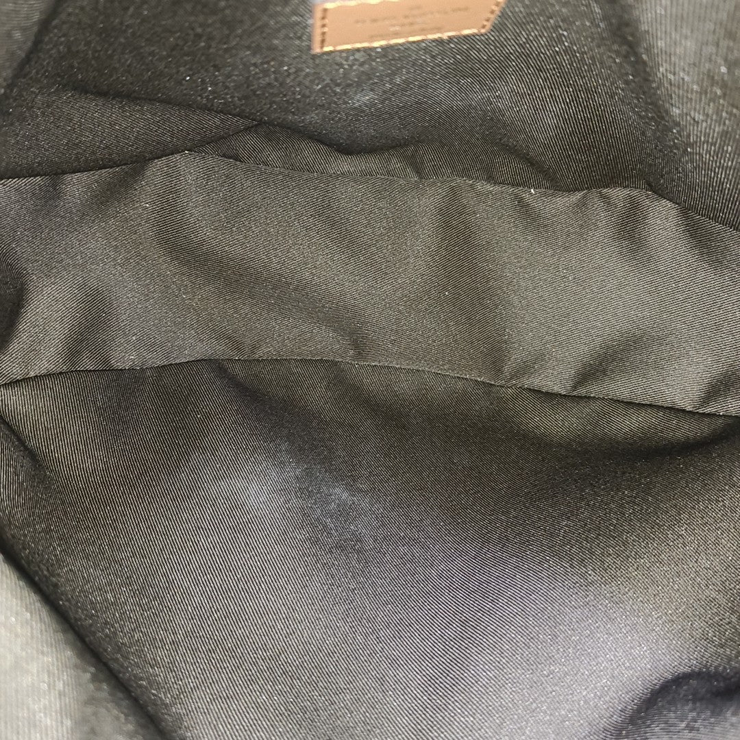 LOOP HOBO Monogram Coated Canvas Brown